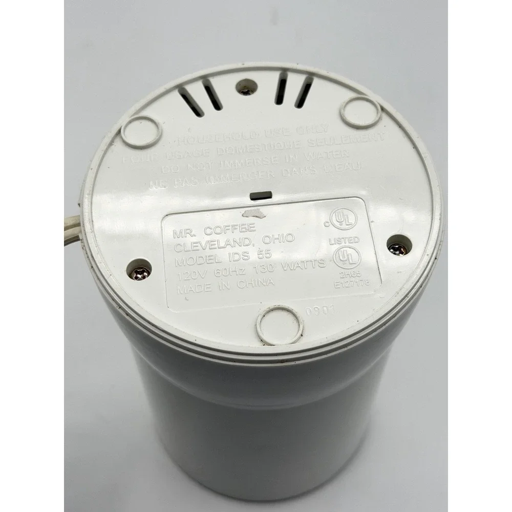 Mr. Coffee Model IDS 55 Electric Coffee or Spice Grinder White Works